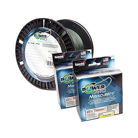Power Pro Maxcuatro Spectra Ht Braided Fishing Line 100Lb 500Yd Moss Green 33401000500E